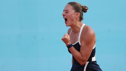 Marta Kostyuk kämpft sich in Madrid mit Emotionen von Runde zu Runde durch. Getty Images