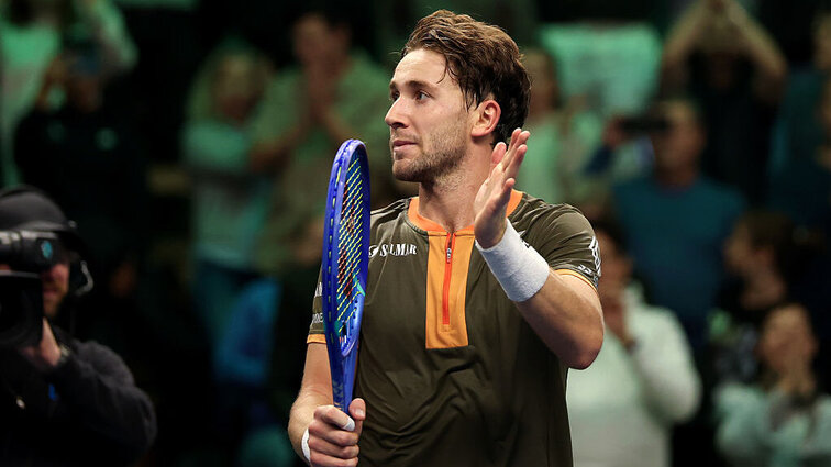Mit einem hartumkämpften Zweisatz-Erfolg gegen Stan Wawrinka schaffte Casper Ruud in Basel den Einzug ins Viertelfinale. Getty Images