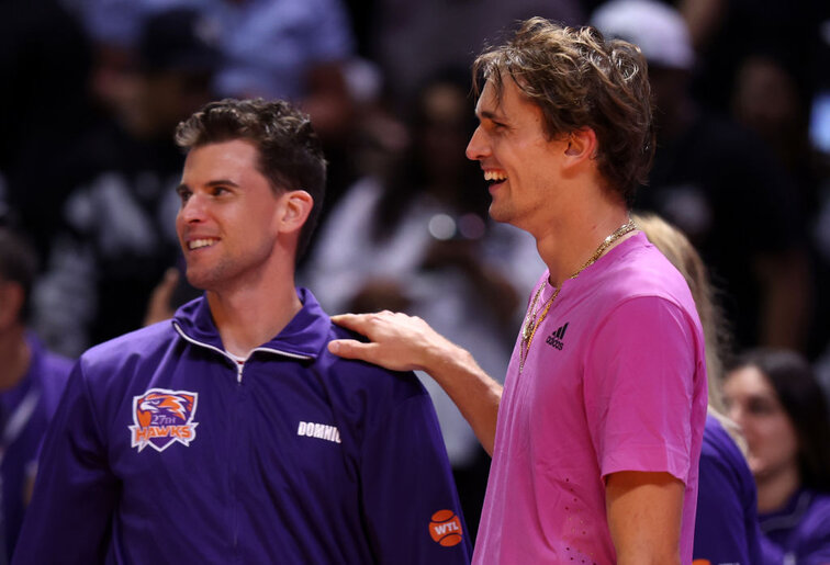 Dominic Thiem (l.) und Alexander Zverev verbindet eine enge Freundschaft Dominic Thiem (l.) und Alexander Zverev verbindet eine enge Freundschaft