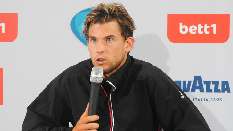 Dominic Thiem after his first appearance at the Steffi Graf Stadium
