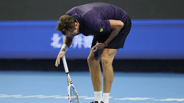 Daniil Medvedev - am Dienstag von Krämpfen gebeutelt Daniil Medvedev - am Dienstag von Krämpfen gebeutelt