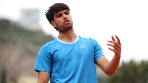 Carlos Alcaraz hatte am Sonntag in Monte-Carlo Grund zu hadern