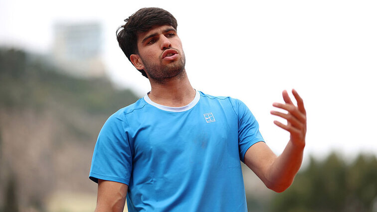 Carlos Alcaraz hatte am Sonntag in Monte-Carlo Grund zu hadern Carlos Alcaraz hatte am Sonntag in Monte-Carlo Grund zu hadern