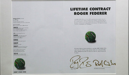 Roger Federer und sein Lifetime Contract bei den Gerry Weber Open in Halle/Westfalen