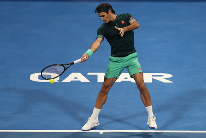 Roger Federer traf in Runde zwei von Doha auf Dan Evans Roger Federer traf in Runde zwei von Doha auf Dan Evans