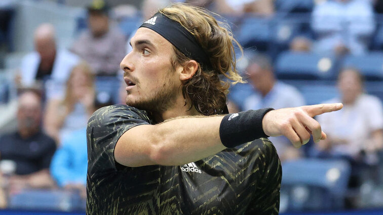 Stefanos Tsitsipas am Freitag in New York City