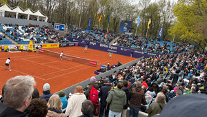 Der Court 1 in München war am Mittwoch sehr gut besucht