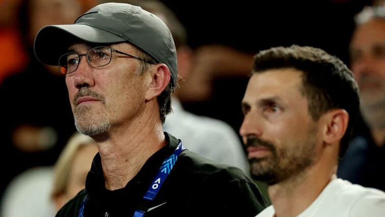 Darren Cahill und Simone Vagnozzi während der Australian Open 2024