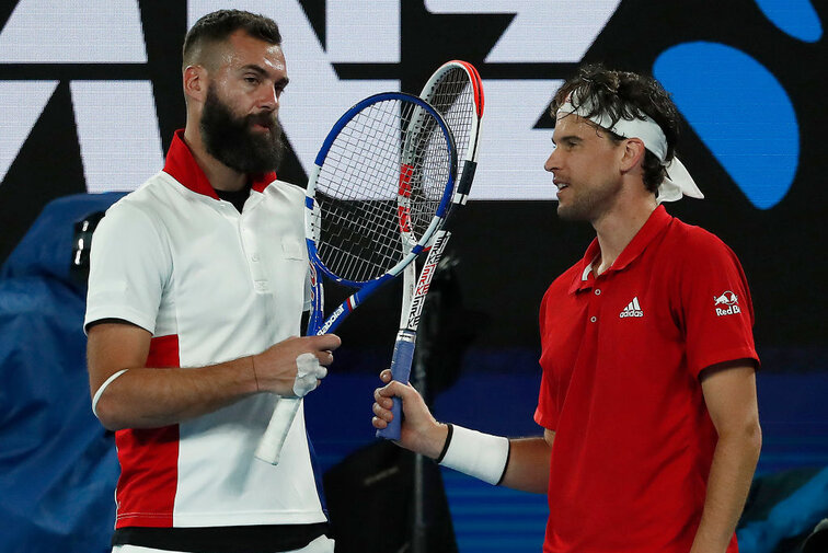 Dominic Thiem und Benoit Paire beim ATP Cup 2021