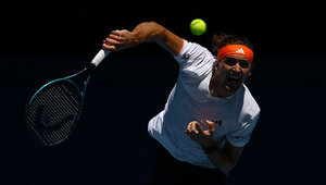 Alexander Zverev am Sonntag in Melbourne