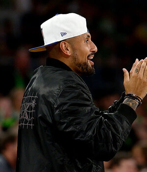 Nick Kyrgios besucht gerne Spieler der US-amerikanischen Basketball-Liga NBA.