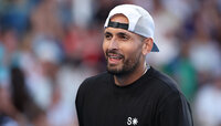 Nick Kyrgios genießt in Stuttgart das Comebackgefühl auf der ATP Tour. Nick Kyrgios genießt in Stuttgart das Comebackgefühl auf der ATP Tour.