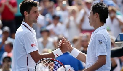Novak Djokovic (l.) und Kei Nishikori (r.)