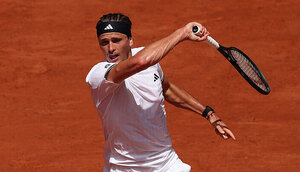 Alexander Zverev am Sonntag in Roland-Garros