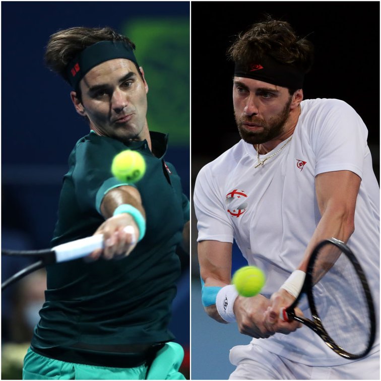 Roger Federer gewann das bislang einzige Duell gegen Nikoloz Basilashvili 