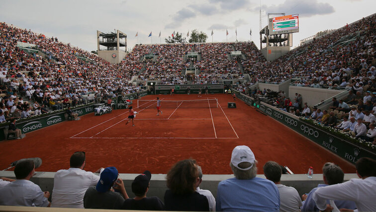 Auf dem Court Suzanne Lenglen wird erst im September gespielt Auf dem Court Suzanne Lenglen wird erst im September gespielt
