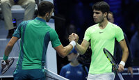 Novak Djokovic und Carlos Alcaraz bei den ATP Finals in Turin 2023 Novak Djokovic and Carlos Alcaraz at the ATP Finals in Turin 2023