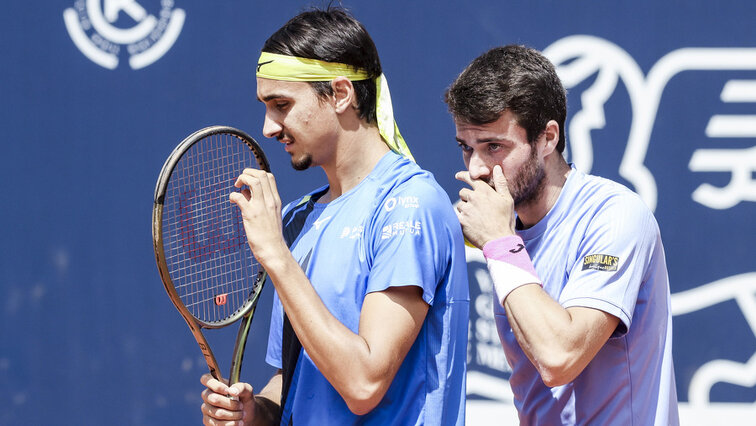 Lorenzo Sonego und Pedro Martinez in Kitzbühel Lorenzo Sonego und Pedro Martinez in Kitzbühel