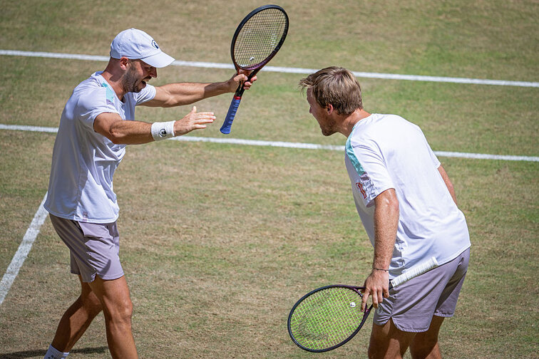 Tim Pütz und Kevin Krawietz stehen zum zweiten Mal gemeinsam im Halbfinale in Wimbledon Tim Pütz und Kevin Krawietz stehen zum zweiten Mal gemeinsam im Halbfinale in Wimbledon