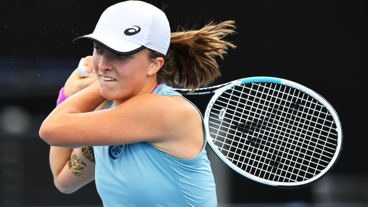 Iga Swiatek ist in Adelaide erfolgreich gestartet Iga Swiatek got off to a successful start in Adelaide