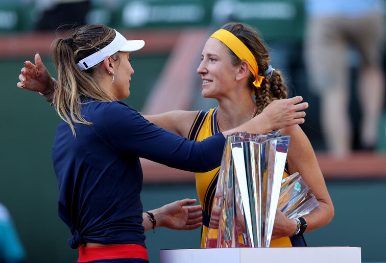 Paula Badosa und Victoria Azarenka lieferten sich in Indian Wells einen packenden Kampf Paula Badosa and Victoria Azarenka fought a gripping battle in Indian Wells