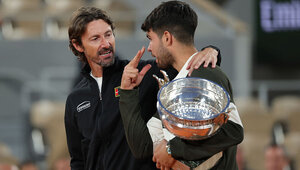 Haben andere Dinge im Blick: Juan Carlos Ferrero und Carlos Alcaraz