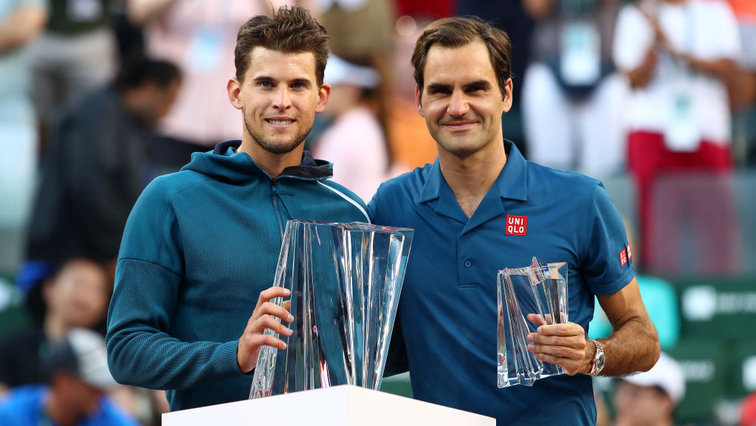 Punkte für drei Jahre: Dominic Thiem und Roger Federer in Indian Wells 2021