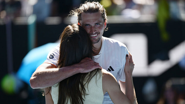 Alexander Zverev und Andrea Petkovic am Sonntag in Melbourne