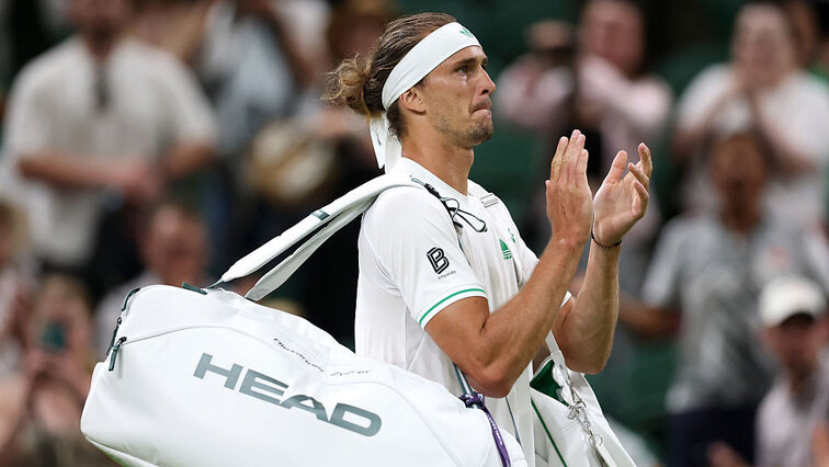Alexander Zverev beim Abgang in Wimbledon 2025 Alexander Zverev beim Abgang in Wimbledon 2025