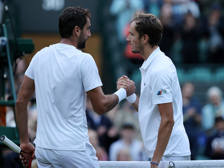 Marin Cilic und Daniil Medvedev treffen im Achtelfinale der French Open aufeinander Marin Cilic und Daniil Medvedev treffen im Achtelfinale der French Open aufeinander