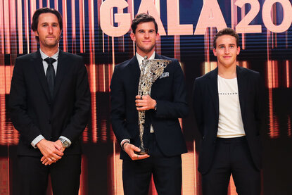 Vater Wolfgang, Dominic und Bruder Moritz Thiem bei der Sportgala 2020