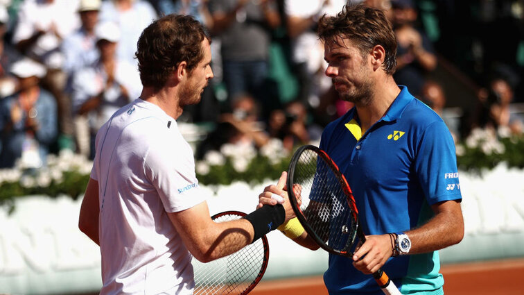 Andy Murray und Stan Wawrinka in Roland-Garros 2017 Andy Murray and Stan Wawrinka at Roland Garros 2017