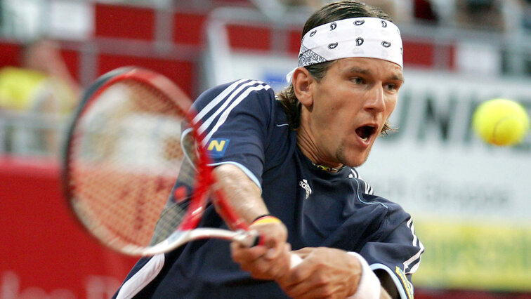 Jürgen Melzer anno 2005 - in jenem Jahr schlug er auch noch einmal Andre Agassi Jürgen Melzer in 2005 - in that year he also beat Andre Agassi again