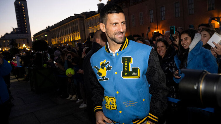 Novak Djokovic am Freitagabend in Turin Novak Djokovic am Freitagabend in Turin