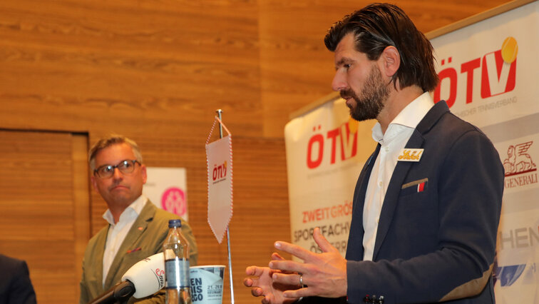 ÖTV-Präsident Magnus Brunner und Sportdirektor Jürgen Melzer am Donnerstag in Wien