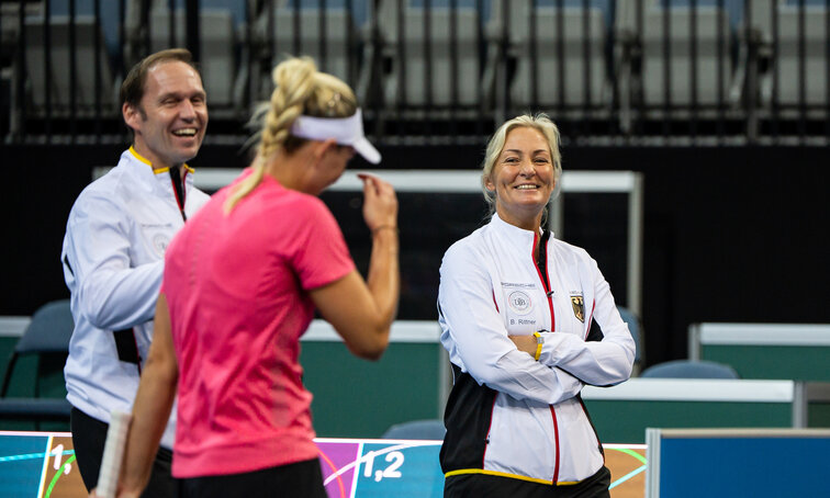 Barbara Rittner mit Rainer Schüttler und Angelique Kerber Barbara Rittner, Rainer Schüttler, Angelique Kerber