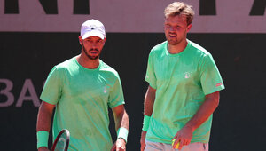 Tim Pütz und Kevin Krawietz am Montag in Roland-Garros