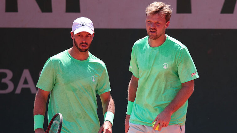 Tim Pütz und Kevin Krawietz am Montag in Roland-Garros Tim Pütz und Kevin Krawietz am Montag in Roland-Garros