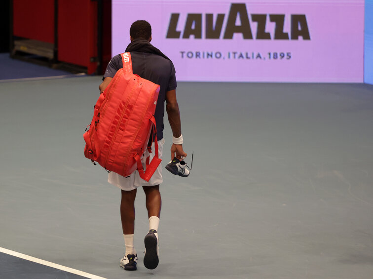 Gael Monfils musste bei den Erste Bank Open verletzungsbedingt aufgeben Gael Monfils had to retire due to injury at the Erste Bank Open