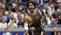 Nach seinen ersten beiden Matches musste Carlos Alcaraz bei den US Open sein Outfit aus Gründen modifizieren. Getty Images