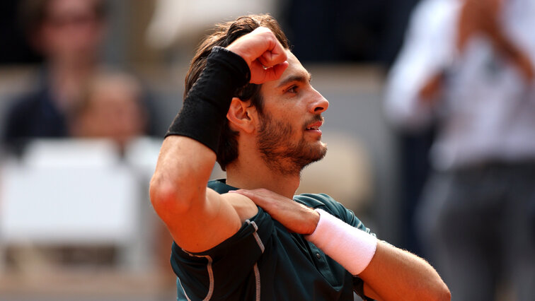 Lorenzo Musetti bei seinem Viertelfinalmatch gegen Frances Tiafoe Lorenzo Musetti bei seinem Viertelfinalmatch gegen Frances Tiafoe