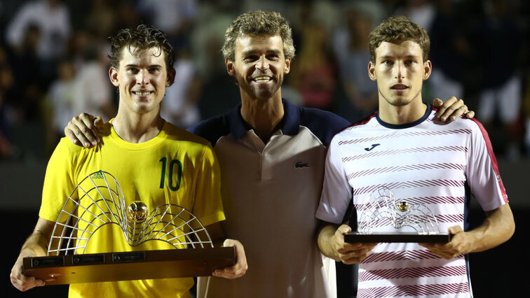 Flotter Dreier 2017: Dominic Thiem, Gustavo Kuerten, Pablo Carreno Busta Threesome 2017: Dominic Thiem, Gustavo Kuerten, Pablo Carreno Busta