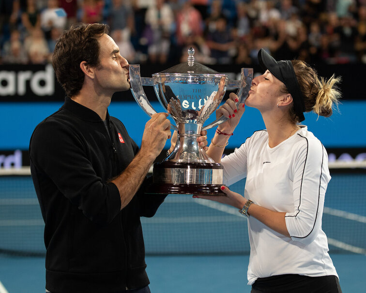 2020 eher getrennt und eher nicht in Perth: Roger Federer, Belinda Bencic