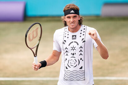 Stefanos Tsitsipas steht auf Mallorca in seinem ersten Rasen-Finale