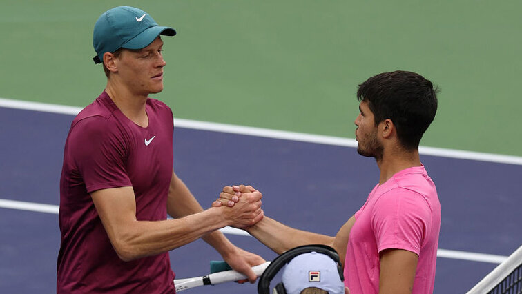 Jannik Sinner und Carlos Alcaraz könnten sich auch in Miami im Halbfinale treffen