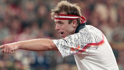 Horst Skoff beim legendären Davis-Cup-Match zwischen Österreich und Deutschland 1994 Horst Skoff beim legendären Davis-Cup-Match zwischen Österreich und Deutschland 1994