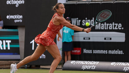Aryna Sabalenka musste in Berlin am Samstagmittag verletzungsbedingt aufgeben. Aryna Sabalenka musste in Berlin am Samstagmittag verletzungsbedingt aufgeben.