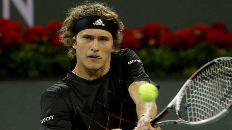 Alexander Zverev bei einem seiner früheren Auftritte in Indian Wells Alexander Zverev at one of his previous appearances in Indian Wells