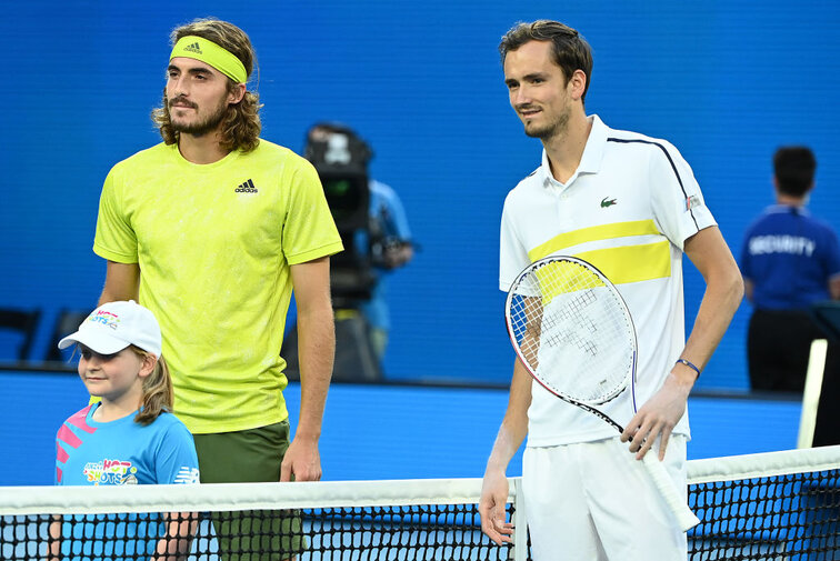 Stefanos Tsitsipas and Daniil Medvedev contest the second semi-final