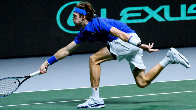 Andrey Rublev at the Davis Cup in Madrid